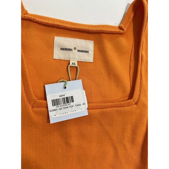 Summi Summi Square Tank Top in Tangerine - Picture 4 of 4